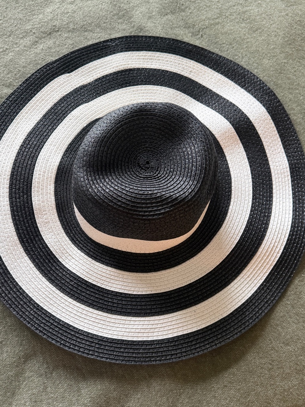 Target Black and White Wide-Brim Straw Hat